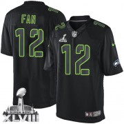 NFL 12th Fan Seattle Seahawks Elite Super Bowl XLVIII Nike Jersey - Black Impact