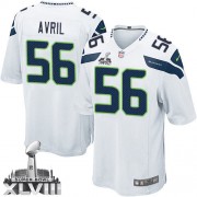 NFL Cliff Avril Seattle Seahawks Youth Elite Road Super Bowl XLVIII Nike Jersey - White