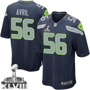 NFL Cliff Avril Seattle Seahawks Youth Limited Team Color Home Super Bowl XLVIII Nike Jersey - Navy Blue