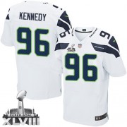 NFL Cortez Kennedy Seattle Seahawks Elite Road Super Bowl XLVIII Nike Jersey - White