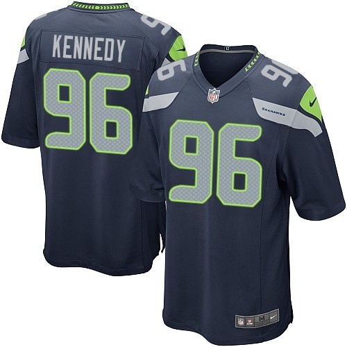 NFL Cortez Kennedy Seattle Seahawks Game Team Color Home Nike Jersey - Navy Blue