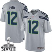 NFL 12th Fan Seattle Seahawks Limited Alternate Super Bowl XLVIII Nike Jersey - Grey