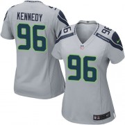 NFL Cortez Kennedy Seattle Seahawks Women's Elite Alternate Nike Jersey - Grey