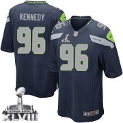 NFL Cortez Kennedy Seattle Seahawks Youth Elite Team Color Home Super Bowl XLVIII Nike Jersey - Navy Blue
