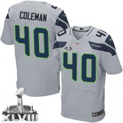 NFL Derrick Coleman Seattle Seahawks Elite Alternate Super Bowl XLVIII Nike Jersey - Grey