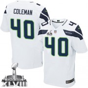 NFL Derrick Coleman Seattle Seahawks Elite Road Super Bowl XLVIII Nike Jersey - White