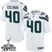 NFL Derrick Coleman Seattle Seahawks Limited Road Super Bowl XLVIII Nike Jersey - White