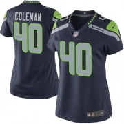 NFL Derrick Coleman Seattle Seahawks Women's Elite Team Color Home Nike Jersey - Navy Blue