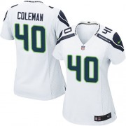 NFL Derrick Coleman Seattle Seahawks Women's Elite Road Nike Jersey - White