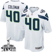 NFL Derrick Coleman Seattle Seahawks Youth Elite Road Super Bowl XLVIII Nike Jersey - White