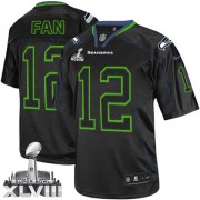 NFL 12th Fan Seattle Seahawks Limited Super Bowl XLVIII Nike Jersey - Lights Out Black