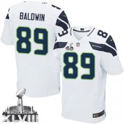 NFL Doug Baldwin Seattle Seahawks Elite Road Super Bowl XLVIII Nike Jersey - White