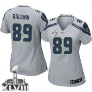NFL Doug Baldwin Seattle Seahawks Women's Limited Alternate Super Bowl XLVIII Nike Jersey - Grey