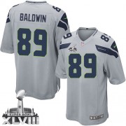 NFL Doug Baldwin Seattle Seahawks Youth Elite Alternate Super Bowl XLVIII Nike Jersey - Grey