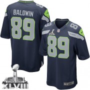 NFL Doug Baldwin Seattle Seahawks Youth Elite Team Color Home Super Bowl XLVIII Nike Jersey - Navy Blue