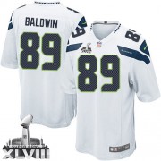 NFL Doug Baldwin Seattle Seahawks Youth Elite Road Super Bowl XLVIII Nike Jersey - White