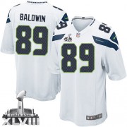 NFL Doug Baldwin Seattle Seahawks Youth Limited Road Super Bowl XLVIII Nike Jersey - White