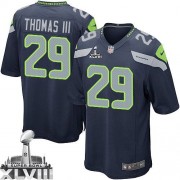 NFL Earl Thomas III Seattle Seahawks Game Team Color Home Super Bowl XLVIII Nike Jersey - Navy Blue