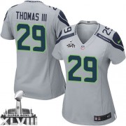 NFL Earl Thomas III Seattle Seahawks Women's Elite Alternate Super Bowl XLVIII Nike Jersey - Grey