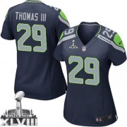 NFL Earl Thomas III Seattle Seahawks Women's Game Team Color Home Super Bowl XLVIII Nike Jersey - Navy Blue