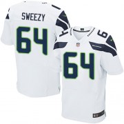 NFL J.R. Sweezy Seattle Seahawks Elite Road Nike Jersey - White