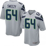 NFL J.R. Sweezy Seattle Seahawks Game Alternate Nike Jersey - Grey