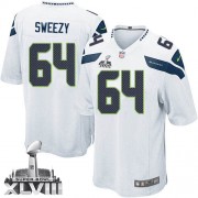 NFL J.R. Sweezy Seattle Seahawks Limited Road Super Bowl XLVIII Nike Jersey - White