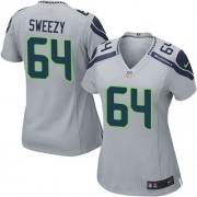 NFL J.R. Sweezy Seattle Seahawks Women's Game Alternate Nike Jersey - Grey