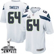 NFL J.R. Sweezy Seattle Seahawks Youth Limited Road Super Bowl XLVIII Nike Jersey - White