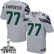 NFL James Carpenter Seattle Seahawks Elite Alternate Super Bowl XLVIII Nike Jersey - Grey