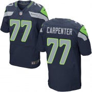 NFL James Carpenter Seattle Seahawks Elite Team Color Home Nike Jersey - Navy Blue