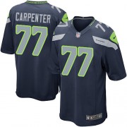NFL James Carpenter Seattle Seahawks Game Team Color Home Nike Jersey - Navy Blue