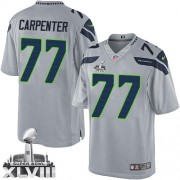 NFL James Carpenter Seattle Seahawks Limited Alternate Super Bowl XLVIII Nike Jersey - Grey