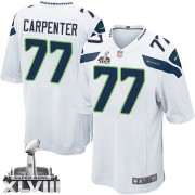 NFL James Carpenter Seattle Seahawks Youth Limited Road Super Bowl XLVIII Nike Jersey - White