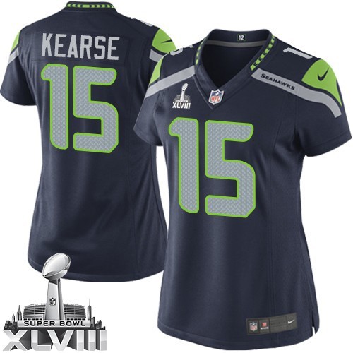 NFL Jermaine Kearse Seattle Seahawks Women's Elite Team Color Home Super Bowl XLVIII Nike Jersey - Navy Blue NFL Jermaine Kearse Seattle Seahawks Women's Elite Team Color Home Super Bowl XLVIII Nike Jersey - Navy Blue