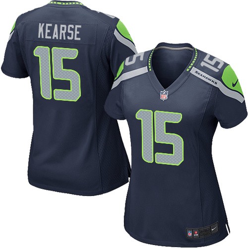 NFL Jermaine Kearse Seattle Seahawks Women's Game Team Color Home Nike Jersey - Navy Blue