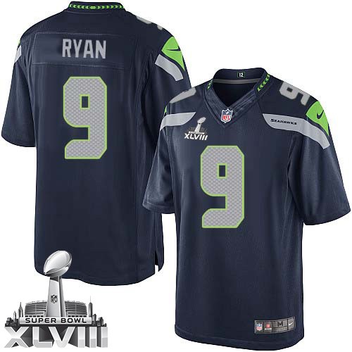 NFL Jon Ryan Seattle Seahawks Limited Team Color Home Super Bowl XLVIII Nike Jersey - Navy Blue NFL Jon Ryan Seattle Seahawks Limited Team Color Home Super Bowl XLVIII Nike Jersey - Navy Blue