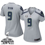 NFL Jon Ryan Seattle Seahawks Women's Elite Alternate Super Bowl XLVIII Nike Jersey - Grey