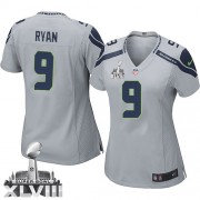 NFL Jon Ryan Seattle Seahawks Women's Elite Alternate Super Bowl XLVIII Nike Jersey - Grey