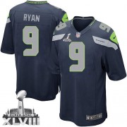 NFL Jon Ryan Seattle Seahawks Youth Elite Team Color Home Super Bowl XLVIII Nike Jersey - Navy Blue