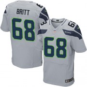 NFL Justin Britt Seattle Seahawks Elite Alternate Nike Jersey - Grey