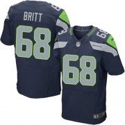 NFL Justin Britt Seattle Seahawks Elite Team Color Home Nike Jersey - Navy Blue