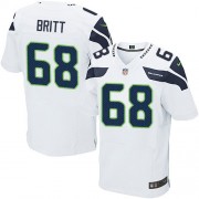 NFL Justin Britt Seattle Seahawks Elite Road Nike Jersey - White