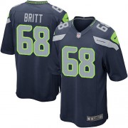 NFL Justin Britt Seattle Seahawks Game Team Color Home Nike Jersey - Navy Blue
