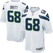 NFL Justin Britt Seattle Seahawks Game Road Nike Jersey - White